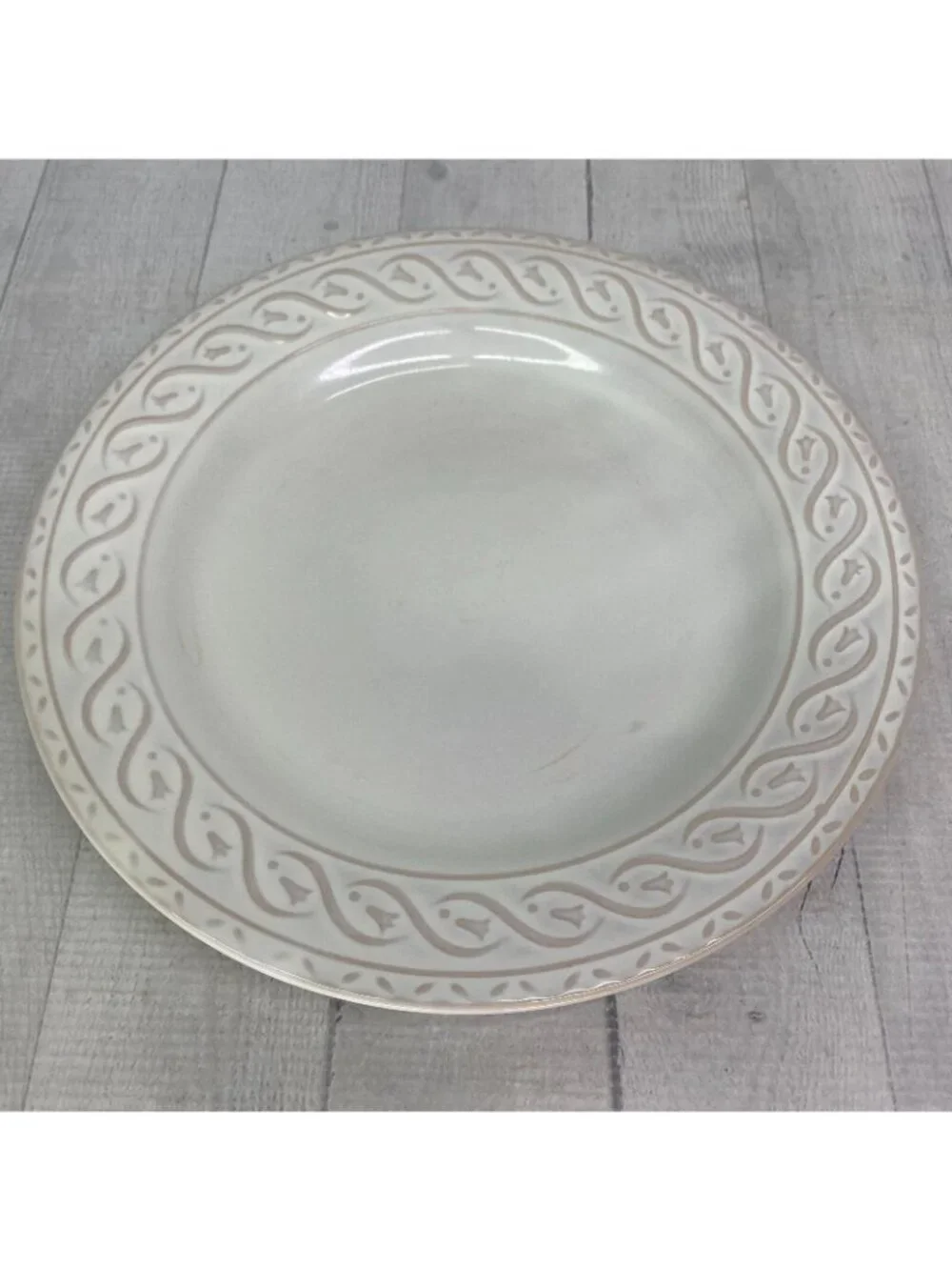 Gibson Everyday Terracotta Detail Embossed Rim Ceramic 11